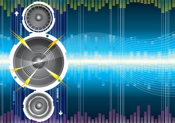 Audio hangszóró hullám — Stock Vector