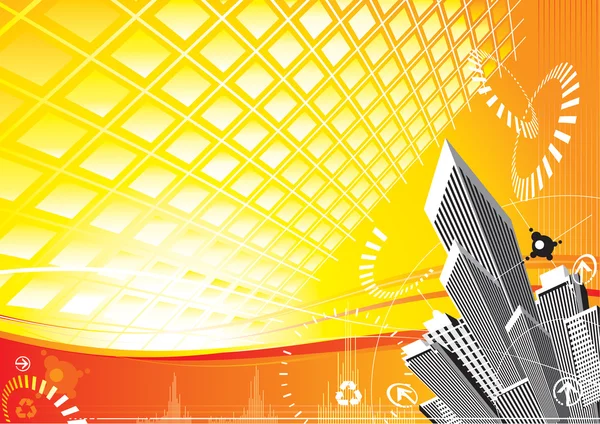 Město sluneční energie — Stockový vektor