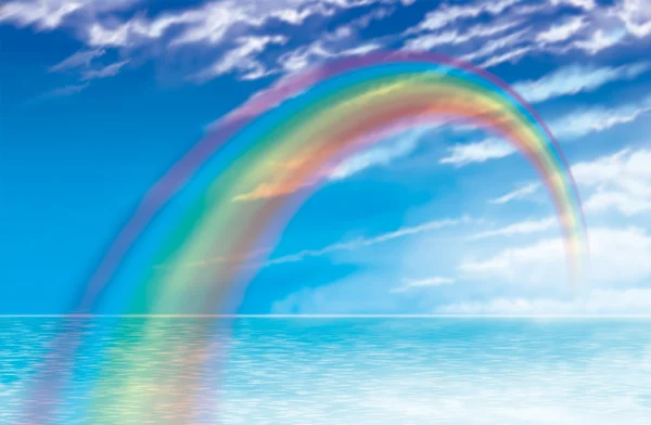 Arco-íris através do mar — Fotografia de Stock