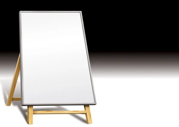 Bílá deska stojanu — Stock fotografie
