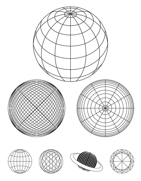 Контур глобуса — стоковый вектор