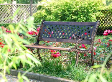 Garden bench clipart