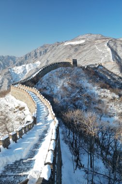 Great wall under the snow clipart