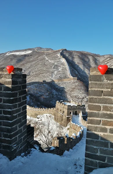 Velká čínská zeď v milující — Stock fotografie