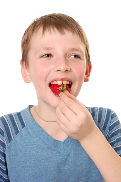 Strawberry boy — Stock Photo, Image
