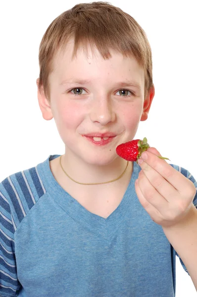 Strawberry boy — Stok fotoğraf