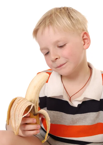 香蕉的男孩 — 图库照片