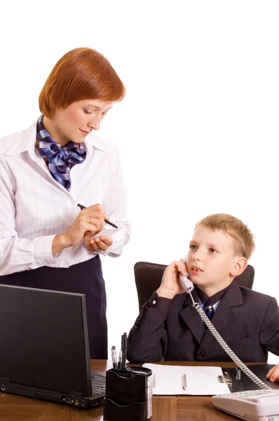 Young businessman and his secretary. — Stock Photo, Image