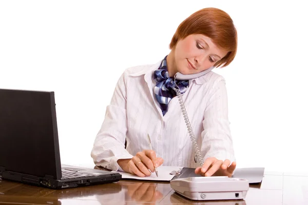 The business woman on the job. — Stock Photo, Image