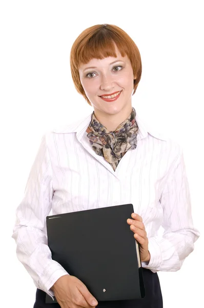 Secretary with folder — Stock Photo, Image