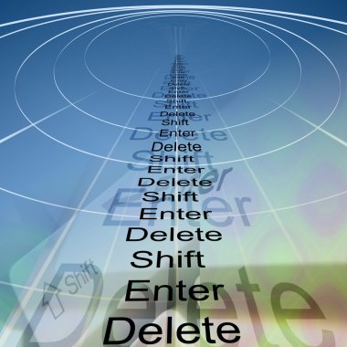 Enter, shift and delete clipart