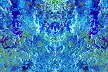 Abstract blue paintings clipart