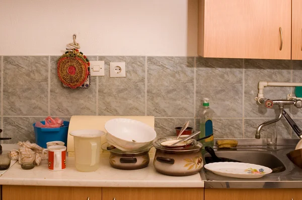 Брудний посуд — стокове фото