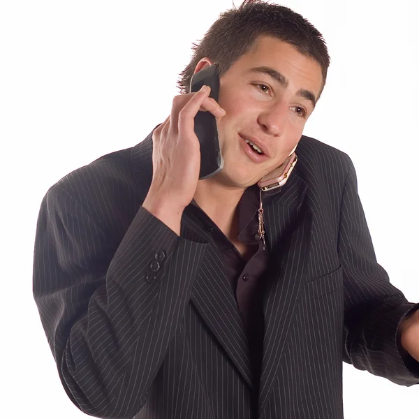 Бизнесмен звонит по телефону — стоковое фото