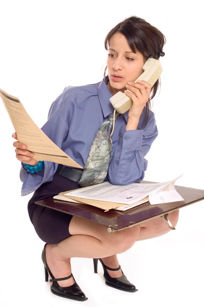 Biznes kobieta i telefon — Zdjęcie stockowe
