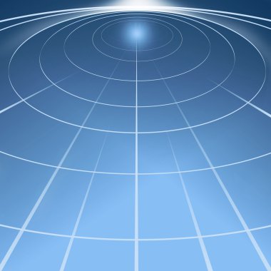 Circles of light in space clipart