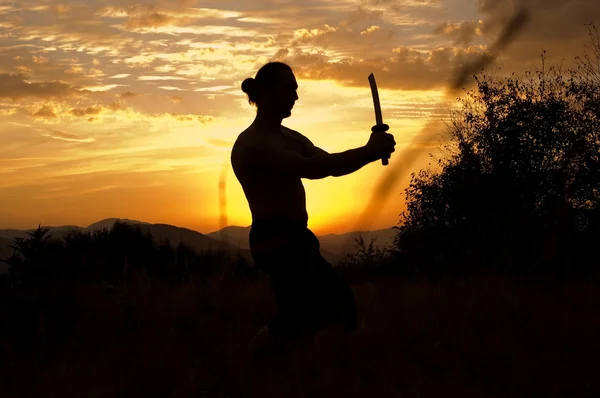 Человек с мечом — стоковое фото
