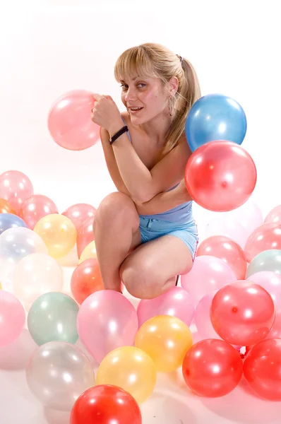 Stock image Girl ballons