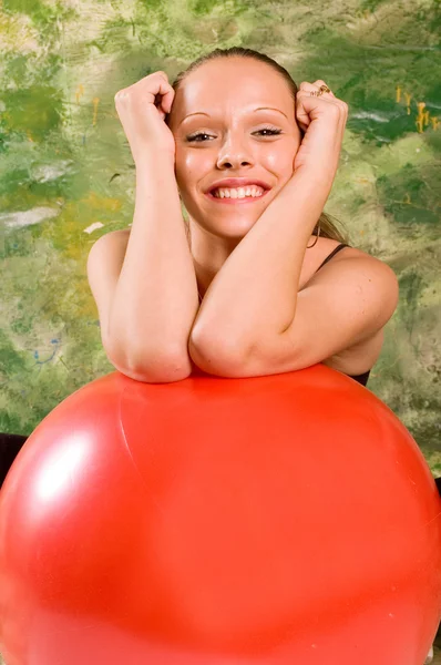 Exercise ball rollout — Stock Photo, Image