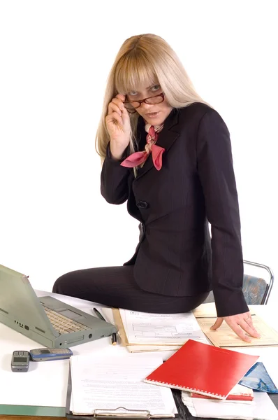 Mujer de negocios en la oficina — Foto de Stock