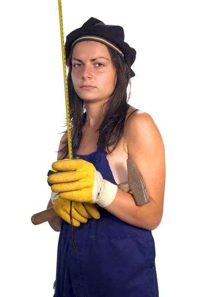 Worker with a hammer — Stock Photo, Image