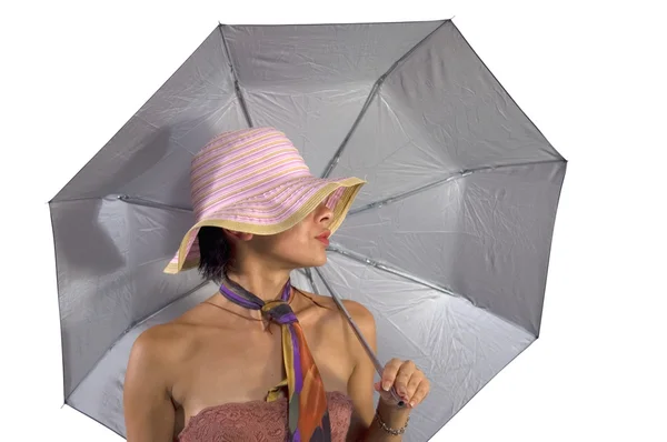 Fille avec parapluie — Photo