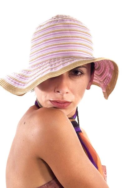 Portrait with hat — Stock Photo, Image
