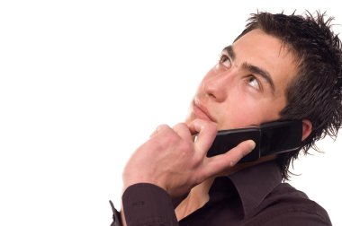 Talking on phone clipart