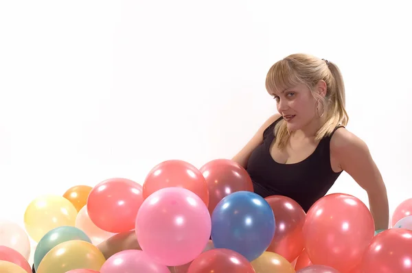 Dziewczyna balonów — Zdjęcie stockowe