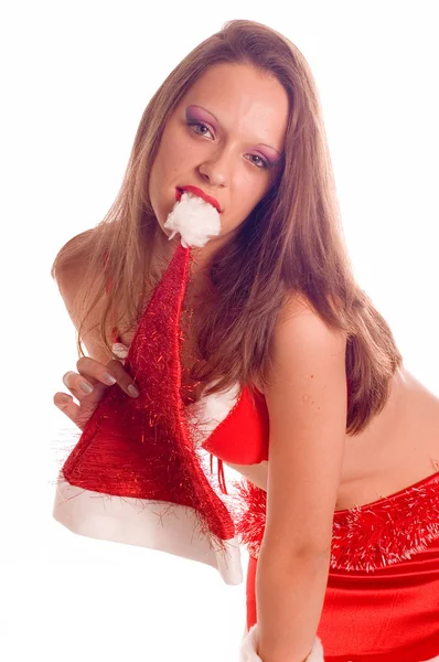 サンタのセクシーな女の子 — ストック写真