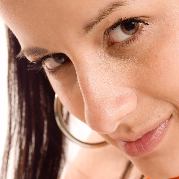 Close up rosto mulher — Fotografia de Stock