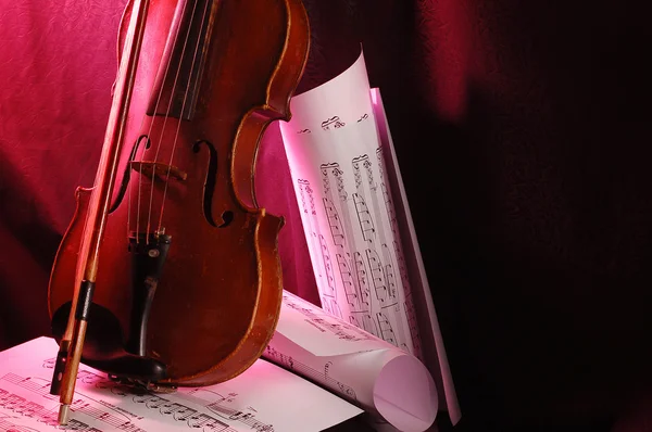 Violin and note — Stock Photo, Image