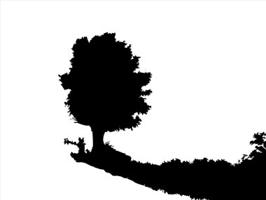 Silhouette of tree clipart