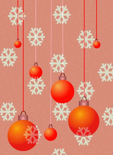 Christmas red balls — Stock Photo, Image