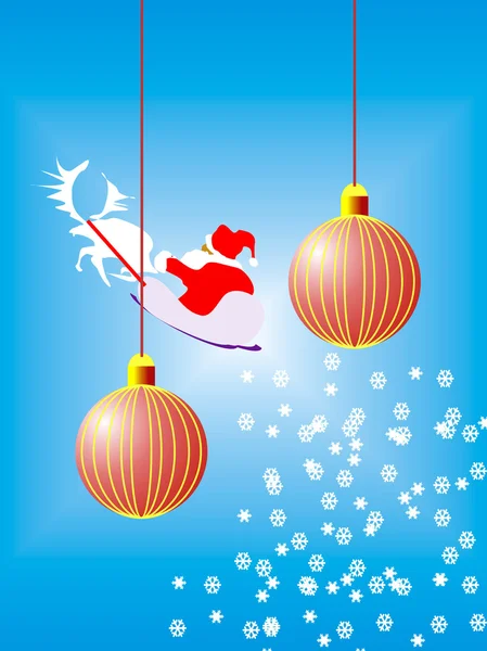 Two red christmas ball — Stock Photo, Image