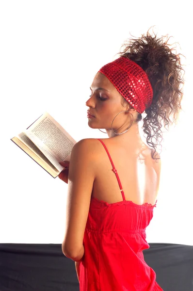 Girl with books] — Stock Photo, Image