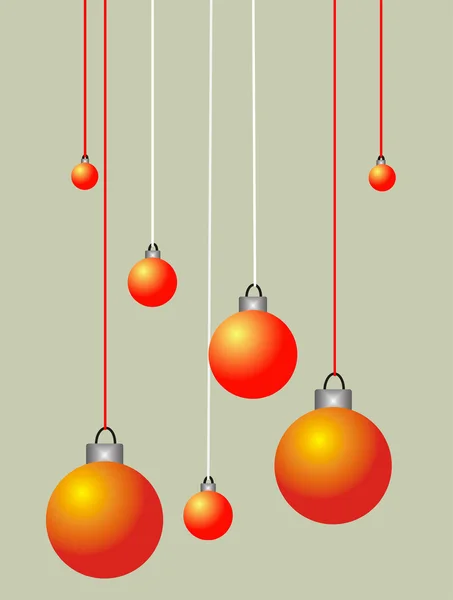 Bolas vermelhas de Natal — Fotografia de Stock