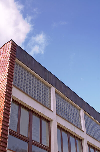 Modern uilding architecture against blue sky