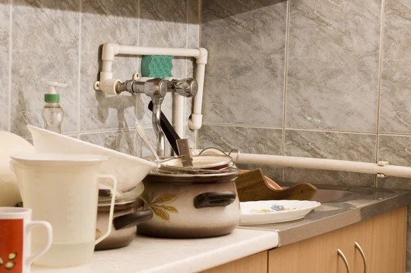 Brudne naczynia — Zdjęcie stockowe