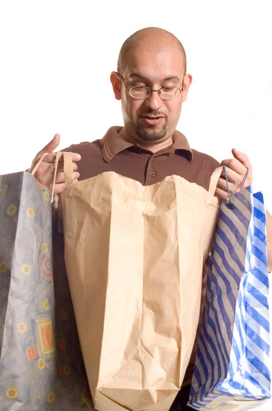 Homem de compras — Fotografia de Stock
