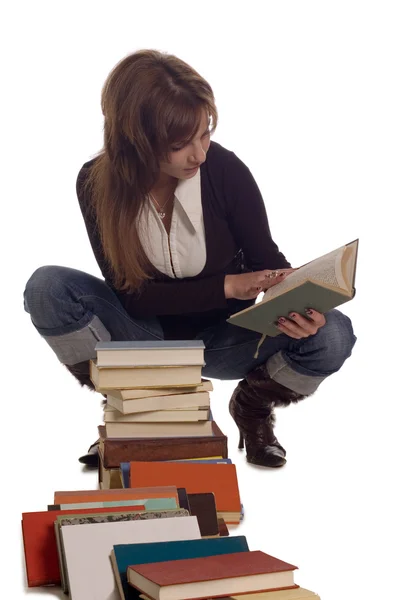Studerande med böcker — Stockfoto