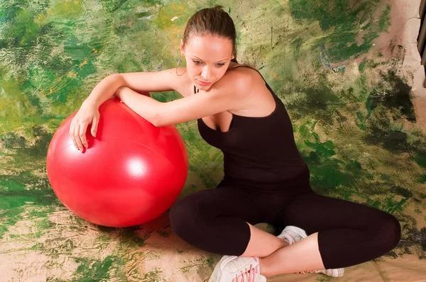 Exercise ball rollout — Stock Photo, Image