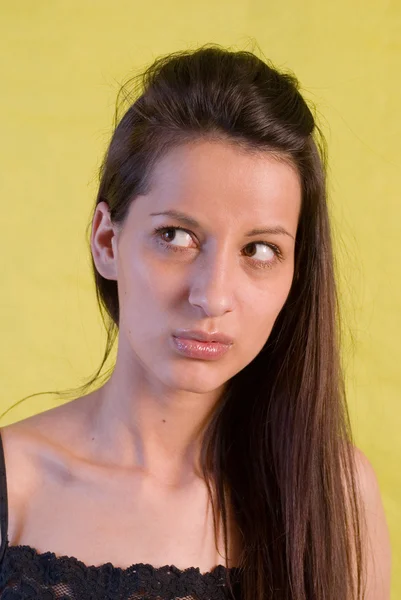 Portrétní bruneta — Stock fotografie