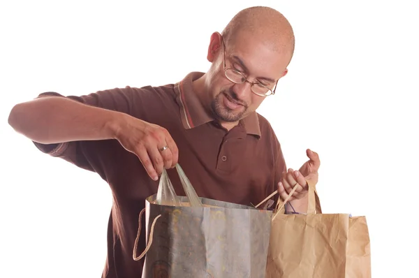 Homem de compras — Fotografia de Stock