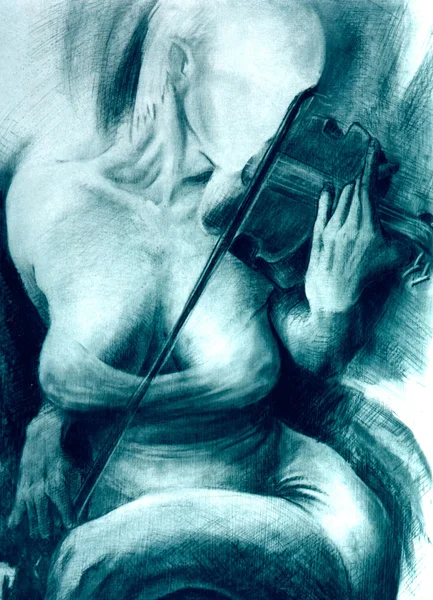 Geigenlehrerin — Stockfoto