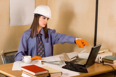 Female architect clipart