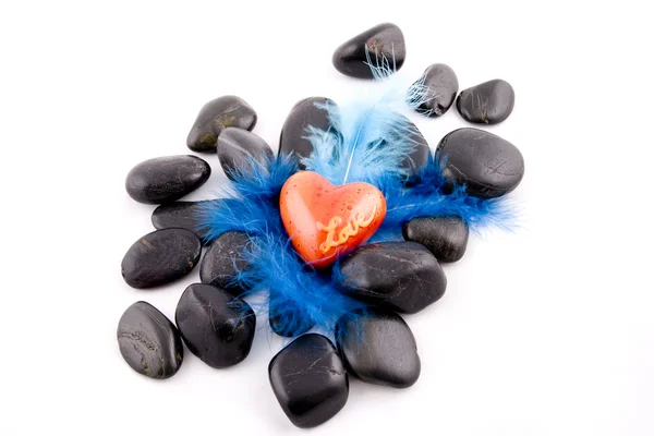 Kalp ve taşlar — Stok fotoğraf