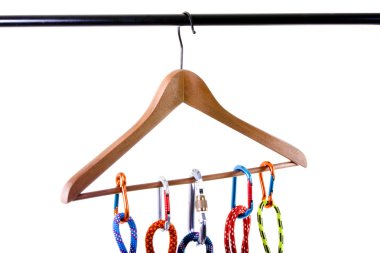 Climbing ropes on hanger clipart