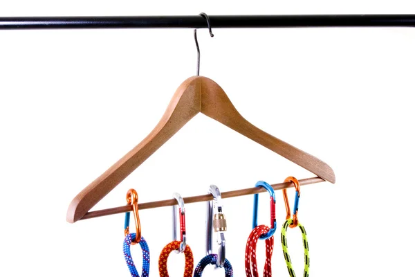 Climbing ropes on hanger — Zdjęcie stockowe