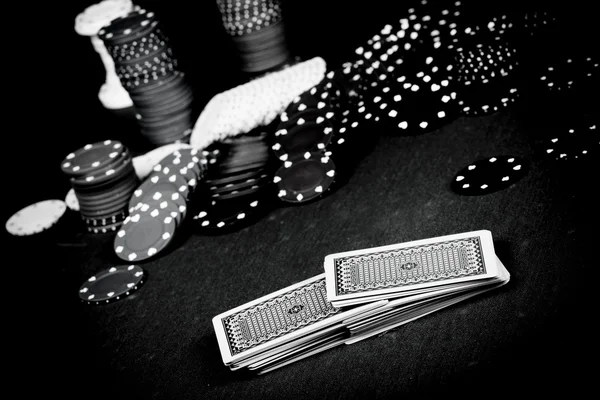 Покер обладнання вінтажних кольорів — стокове фото
